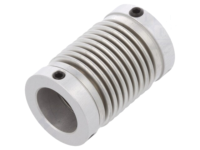 Koppeling; Ø1: 12mm; Ø2: 10mm; aluminium,roestvrij staal Koppeling; Ø1: 12mm; Ø2: 10mm; aluminium,roestvrij staal